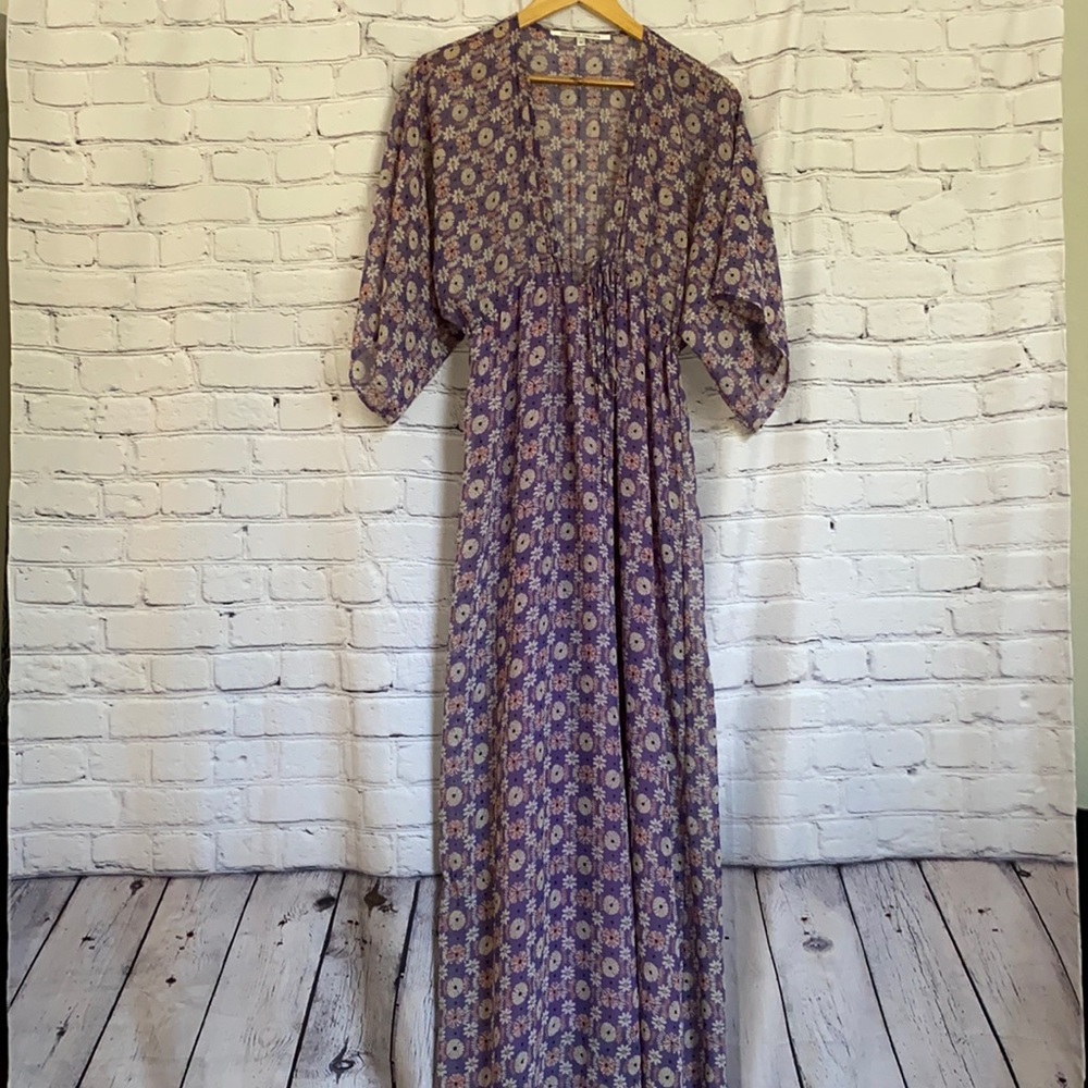 Collective Concepts purple kimono sleeve maxi